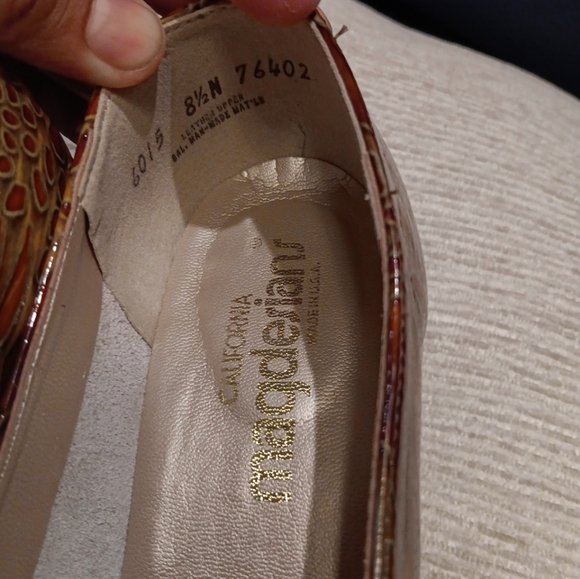 Vintage 90s California Magdesians Women's Brown Shoes Size 8.5 Made In Usa - Picture 6 of 6